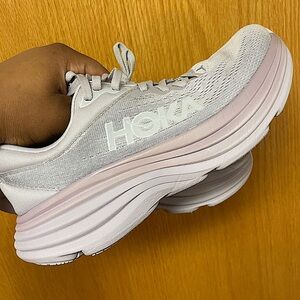 BARELY WORN Hoka Bondi 8 sneakers in lilac, women's size 7.5